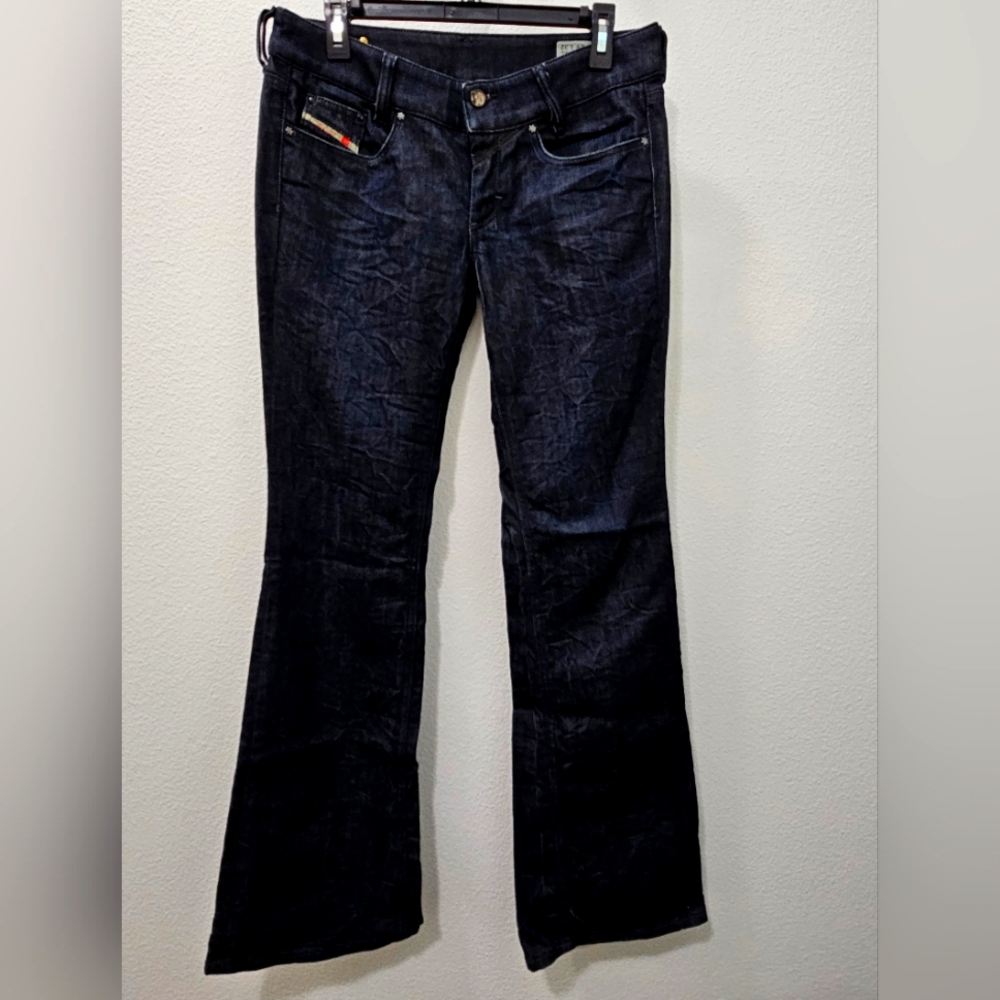 Vintage 90s Diesel Louvely blue denim low waist boot cut flare jeans